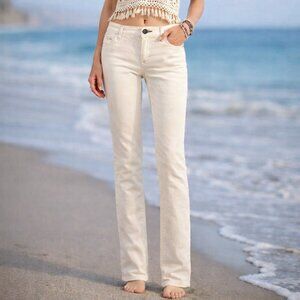 Dittos Straight White Jeans, Size 25 (29"x 29.5")